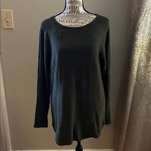 Michael Kors Dark Green Long Sleeve Sweater Sz Small
